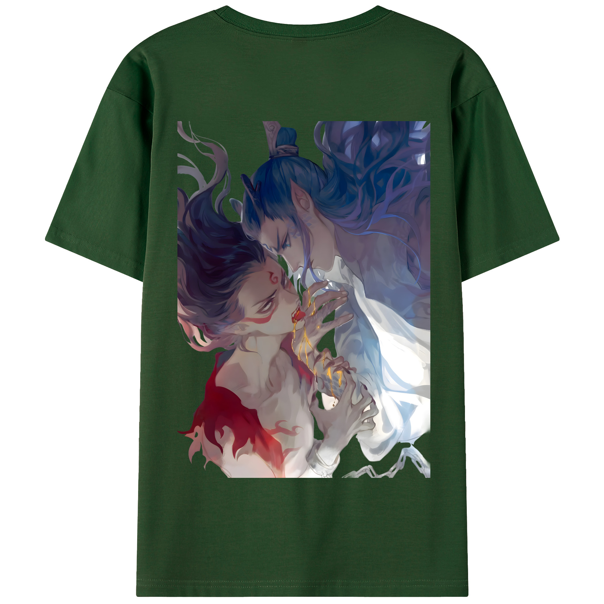 （画像用） Ne Zha 2 ナタ 魔童の大暴れ 綿100％半袖Tシャツ（背面プリント）